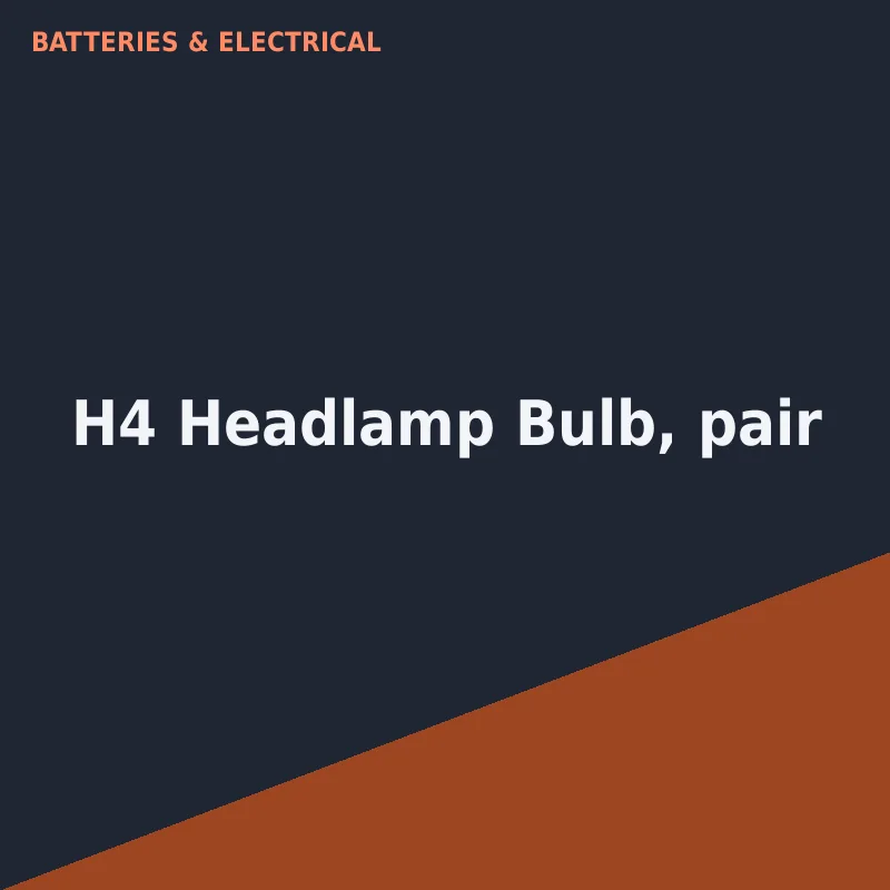 H4 Headlamp Bulb, pair